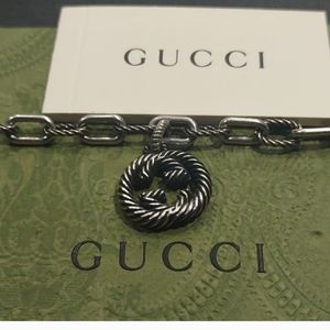 Sold***Gucci sterling silver bracelet 7.5 inches